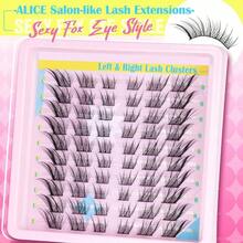 60套D型假睫毛，自然睫毛嫁接，DIY睫毛嫁接套装，纤细3D猫眼睫毛簇，C型单根睫毛，纤细睫毛套装，自然睫毛。睫毛簇，睫毛簇，单根睫毛，睫毛，假睫毛 - D - 查看 5