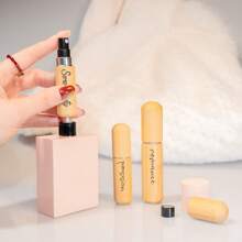 Customized 5ml & 8ml Refillable Perfume Atomizer Bottles With Bamboo Case, Small Portable Sprayer Bottle, Suitable For Travel, Living Room, Bedroom, Bathroom Home Decor, Mother's Day, Christmas, Valentine's Day Gifts, Refillable Perfume Bottle, Wedding, Party, Birthday, Father's Day, Mom Dad Friend Gifts, New Year, Accessories, Fun Party Gifts