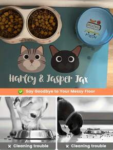 Personalized Dog Mat, Customized Pet Feeding Mat, Can Print Style/Name, Quick-Dry Cute Cat Mat, Dog Breed Placemat, Pet Food Bowl Mat, Dog Bowl Mat, Cat Feeding Mat, Newborn Puppy Gift, Waterproof Non-Slip Leather Dog Feeding Mat, Customized Pet Name Bone Pattern Dog Placemat - Suitable For Dog Owners - Daily Use - Perfect Gift For Dog Lovers - Multicolor - View 11