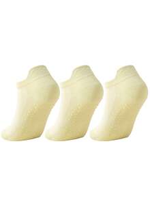 1/3/6/8双/包随机款 女春夏薄款透气运动防滑运动袜马卡龙色适合瑜伽普拉提防滑硅胶袜居家健身跑步袜短袜 - 彩色 - 查看 30