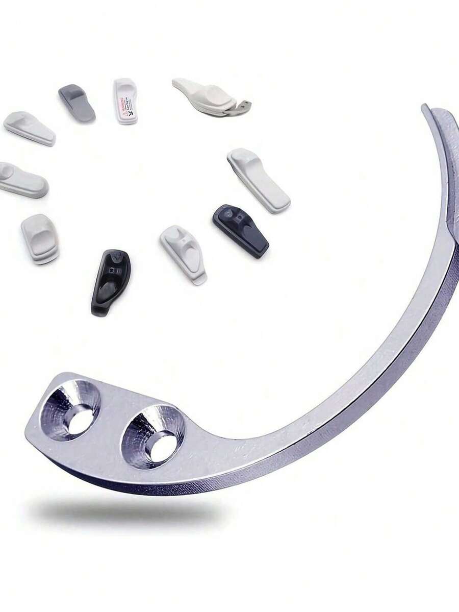 1pc Portable Anti-Theft Magnetic Tag Hook, Remover Security Tag Hook, Key Remover Hook, Handheld Clothes Alarm Remover Hook - Silver - View 1