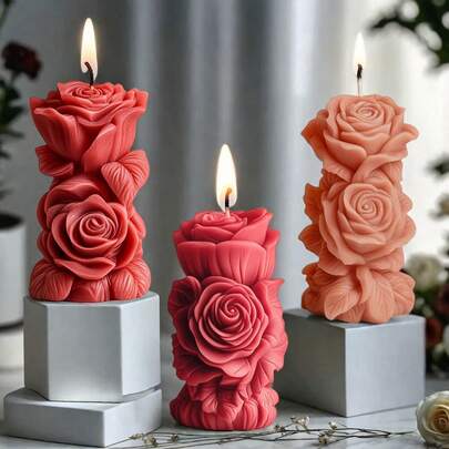 1 st rospelare doftande ljusform DIY Handgjord spridare sten hantverkssats Alla hjärtans dag mors dag present Kreativ souvenir Estetisk heminredning och bröllop mittpunkt