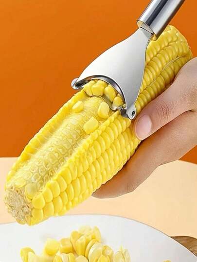 1pc Stainless Steel Corn Planer Peeling Corn Kitchen Gadget Peeling Knife Corn Kernel Separator, Kitchen Stuff Camping