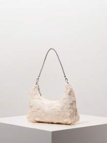 Túi đeo vai đính sequin lấp lánh, Túi tote phong cách cao cấp dành cho quý cô, Túi sequin, Túi dạ hội, Váy dạ hội dành cho phụ nữ, Phụ kiện dạ hội, Đồ cưới, Túi thanh lịch dành cho phụ nữ (Họa tiết ngẫu nhiên) - Màu be - Xem 2