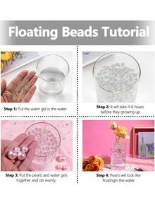 100g/200g/400g Faux Pearl Vase Filler, Hole-Less Pearl Beads Vase Filler, 10/16/20mm Mixed Size, Suitable For Floating Candles, Vase Decor, Tabletop Centerpieces, Ideal For Birthday, Wedding, Anniversary, Theme Party, Ambiance Creation, Room Decor, Home Decor, Vases, Glass Vases - Multicolor - View 4