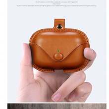 钱包式 1 件装仿皮蓝牙耳机保护套 - 经典防震防刮保护套，兼容 Apple 无线耳机 1/2/3/4/Pro/Pro（第二代），男女皆宜的时尚礼物