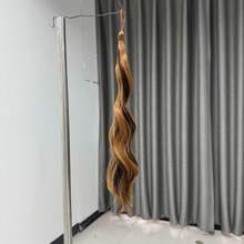 1pc Ombre Wavy Braided Ponytail Wig