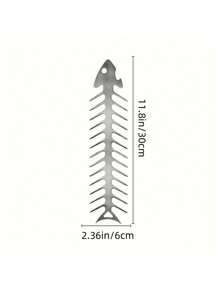 Brochettes réutilisables en acier inoxydable en forme d'arête de poisson - Bâtonnets de cuisson et de grillage pour l'extérieur, idéaux pour le bœuf, le porc, les crevettes, le poulet, les légumes et les fruits de mer. Outils de cuisine essentiels pour le grillage, accessoires de grillage d'extérieur