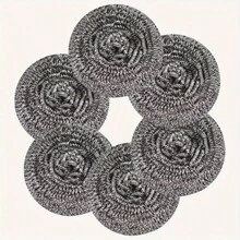 6 pièces Brosse de nettoyage en acier inoxydable durable - Outils de nettoyage polyvalents pour la cuisine et la salle de bain