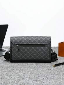 Men's Classic Square Box Shoulder Bag,Faux Leather Crossbody Side Bag,Small Messenger Bag Fit Underclassmen,Father's Day Gift,Valentine's Day Gift,Travelling,Commuting - Multicolor - View 5