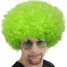 Peluca afro esponjosa y vibrante - Peluca de disfraz de payaso colorido para fiestas, fans y eventos temáticos, gorra de malla elástica, fibra de baja temperatura, adecuada para Halloween, cosplay y reuniones festivas, estilo de cabello rizado, accesorios de peluca cómodos