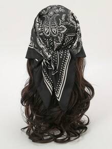 1pc Paisley Print Bandana Headscarf, Versatile For Daily Use - Multicolor - View 7