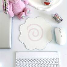 Tappetino da tavolo a forma di fiore, bellissimo tappetino per mouse con design a forma di pesce, fondo in gomma antiscivolo, semplice decorazione per ufficio