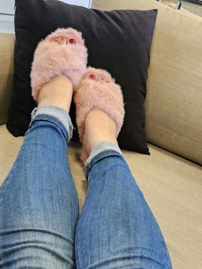 Pantufa Feminina Pelúcia Maternidade Noiva Confortável Inverno    Elegante  Fofo          Casamento  Casa