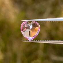 100% Sakura Pink Sapphire Loose Heart Cut Gemstone For Charms Advanced Jewelry Making Materials DIY