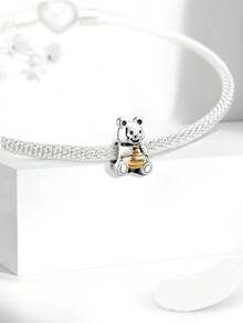 1 PC S925 Sterling Silver Delicate And Colourful Animals Beads Pendant Charm Pendant Ball Suitable For Bracelets DIY Women's Jewelry - Silver - View 11