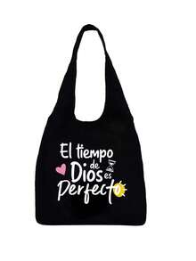 Túi vải bố tote in chữ "El-Tiempo", họa tiết đồ họa màu trắng, túi xách tay tiện dụng, túi mua sắm đa năng, túi du lịch tối giản, túi đựng mỹ phẩm du lịch dung tích lớn, thiết kế mới lạ và dung tích lớn, phù hợp cho mua sắm, đám cưới, sinh nhật, đi biển và các dịp lễ. - màu đen - Xem 12