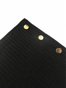 Plus Size Solid Color Casual Bodycon Spring & Summer Round Neck Rivet Decor Sleeveless Vacation/Dating/Streetwear Mini Dress - Black - View 6