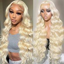 16 Inch Wigs 13x4 Body Wave Lace Front Human Hair Wigs For Women HD Transparent Brazilian Lace Frontal Wig Closure Lace Wig Pre Plucked,613,99J,4/27,350 - S613 - 查看 8