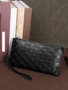 HOVI'S High-End Men's Stylish & Minimalist Slim Bifold Wallet, Large Capacity Portable Wristlet Clutch Purse Essentials Fashion Men's Bags Business - Black - View 3