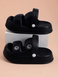 New Korean Fashion EVA Toddler Anti-Slip Soft Bottom Shoes, Summer Styles For Baby Boys & Girls - Black - View 2