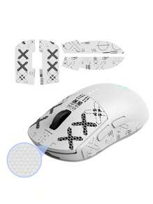 1 bandă de prindere anti-alunecare GPW, bandă de prindere pentru mouse GPW de prima și a doua generație, design tip schelet imprimat, bandă de prindere netedă pentru mouse-ul wireless pentru sporturi electronice