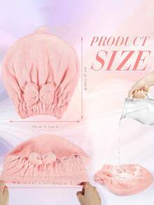 1pc Coral Fleece Bow Headband Towel, High Absorbency Hair Drying Cap, Ultra-Soft Microfiber Hair Wrap. Suitable For All Hair Types - Curly, Straight, Long, Short, Coarse, Fine, Frizzy. Wear It For Shiny, Smooth Hair Without Slipping. - Multicolor - View 6