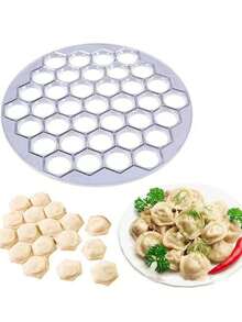 1pc Dumpling Mold, Aluminum Alloy Dumpling Maker Mold, Slouchy Person Dumpling Maker Tool, 37-Hole Dumpling Mold - Silver - View 9