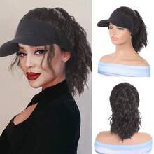Women's High Temperature Fiber Synthetic Curly Wave Ponytail Wig With Adjustable Buckle Net Baseball Cap - Summer Sporty Sun-Protective Style Suitable For All People - Multicolor - View 3