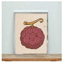ONE PIECE 1 Pc Pop Wall Arts Posters One PieCe Devil's Fruits - Poster Illustration Art Print , Food, Anime, Cursed Fruits( Unframed-Style)