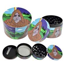 50毫米金属大猩猩草药研磨机4层手动粉碎机生草研钵烟草研磨机香烟工具配件