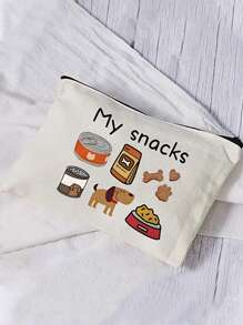 Borsa porta spuntino per cani adulti, con motivo carino per spuntino per animali domestici, borsa con cerniera leggera, adatta per viaggi, inodore, perfetta per giocattoli per animali domestici, spuntino e legami - il regalo perfetto per le mamme dei cani
