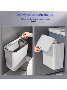 1 pezzo Contenitore per compost in cucina 8L/12L, pattumiera da bagno, pattumiera da cucina, pattumiera per dormitorio, scatola sospesa per anta a conchiglia, in due stati di installazione, non solo può essere posizionata direttamente a terra, ma può anche essere incollata nell'armadio, sul piano di lavoro o nel lavandino, adatta per cucina, bagno, soggiorno, dormitorio universitario, camera da letto, ufficio, famiglia. Articoli per la casa, regali della festa della mamma, regali di vacanza, regali per le donne
