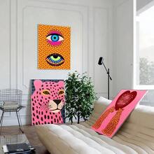 1pc Wild Leopard Tiger Vase Flower Girl Power Posters And Wall Art Canvas Painting Poster Decor Living Room Home Decoro No Frame