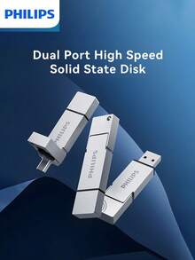 PHILIPS 飞利浦 USB3.2 大容量U盘，即插即用，随时存取，超大存储空间，高速读写，稳定不掉速，完美支持4K视频/大型游戏/办公文件存储 - 銀色 - 查看 6