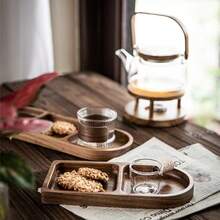 1/2pcs10.5inWood Tray Simple Design Service Tray Saucer Tray Kitchen Tray Perfect For Perfume, Fruit, Dried Fruit, Bread Cake, Dessert, Coffee Cup, Tea Cup, Drink Cup, Food 1/2pcs-Tray Wooden Food Tray Can Also Be Used For Home Decoration, Party Camping Party Festival, Wedding, Picnics, Outdoor Supplies Gifts