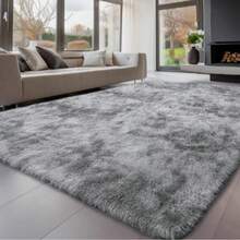 Autumn Homeware Room Decor Fluffy Rug, Non-Slip Soft Floor Mat, Decorative Carpet For Home Living Room, Bedroom Accessories, Teenage Boy Gift, Christmas Gifts, Christmas Decorations - Light Grey - View 1