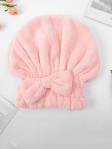 1pc Coral Fleece Bow Headband Towel, High Absorbency Hair Drying Cap, Ultra-Soft Microfiber Hair Wrap. Suitable For All Hair Types - Curly, Straight, Long, Short, Coarse, Fine, Frizzy. Wear It For Shiny, Smooth Hair Without Slipping. - Multicolor - View 14