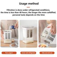 1pc-Greek Yogurt Strainer, Multi Yoghurt Maker Strainer With Fine Mesh Bag & Lid For Thick Greek Yogurt, Soybean Milk, Kefir, Berries, Soup, Fruit Juice, Coffee