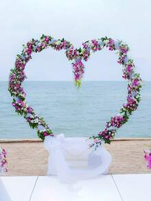 Multi-Purpose Iron Arch Support Stand, Wedding Ceremony Prop, Birthday Party, Outdoor Lawn Wedding Decor Flower Rack - Gold - View 5