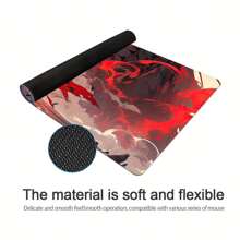 Extra Large Precision Edged Gaming Mouse Pad - Dragon Warrior Design, Rubber Base, Rectangular Anti-Slip Desk Mat, Washable, Non-Slip Computer Mousepad For Esports Back To School
