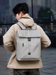 Fashionable Minimalist Men's Casual Backpack, Commuter Laptop Backpack With Large Capacity Graduation - Multicolor - View 9