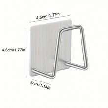 1/2/4/6 件多功能收纳架，不锈钢海绵架，用于锅盖、切菜板、厨房水槽的收纳挂钩，洗碗海绵和刷子整理架，强力粘合海绵架，优质防锈防水速干厨房水槽架，适用于厨房、浴室、卧室