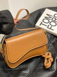 Simple & Fashionable Casual Solid Color Shoulder Bag
