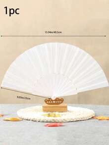 1 件/大号优雅黑色折叠手扇，带声音 - 尼龙面料，怀旧设计，适合功夫、太极、舞蹈和体育表演 - 送给男士和女士的完美礼物 - DIY團扇 - 查看 2