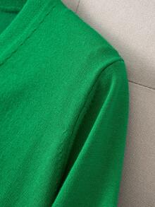 GIGOGOU Simple & Fashionable Spring Autumn Women Knit Cardigan - Army Green - View 11