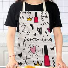 1pc INS-Style Nail Polish Painting Apron, Kitchen/Garden Apron For Baking & Cooking - ZJY-230 - View 3