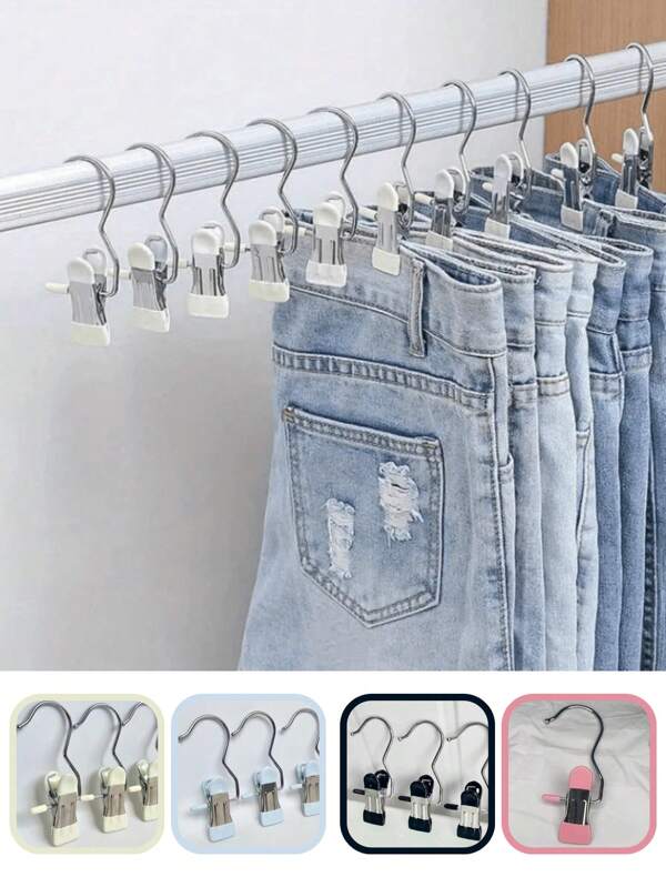 Laundry Hanging Hooks Clips, Hanger Clips, Multi Function Clip Hooks,Beach Towel Clips,Laundry Hanging Hooks Clips, Clothes Pins, Closet Hangers, Boot Clips, Sock Clips, Hat Clips, Glove Clips, Trouser Clips, Towel Clips,Boot Hangers Heavy Duty Stainless Steel Portable Travel Drying Clothes Pins For Closet Home Sock,Travel Accessories,Beach Accessories,Beach Essentials