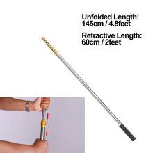 Bichero de pesca retráctil Cyfie, de acero inoxidable, para platija, rana, telescópico multitamaño con tornillo de 8 mm, compatible con anzuelo de arpón. - 1.9 - Ver 4