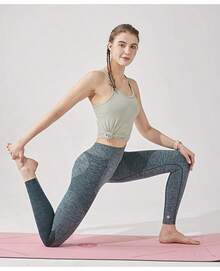 Yoga Racerback Tank Top For Women With Built In Bra,Women's Padded Sports Bra Fitness Workout Running Shirts - 綠色 - 查看 7